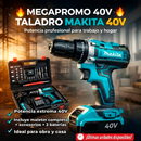 Taladro inalámbrico percutor Makita® + Maletin + 24 Accesorios + 2 Baterias 40 V